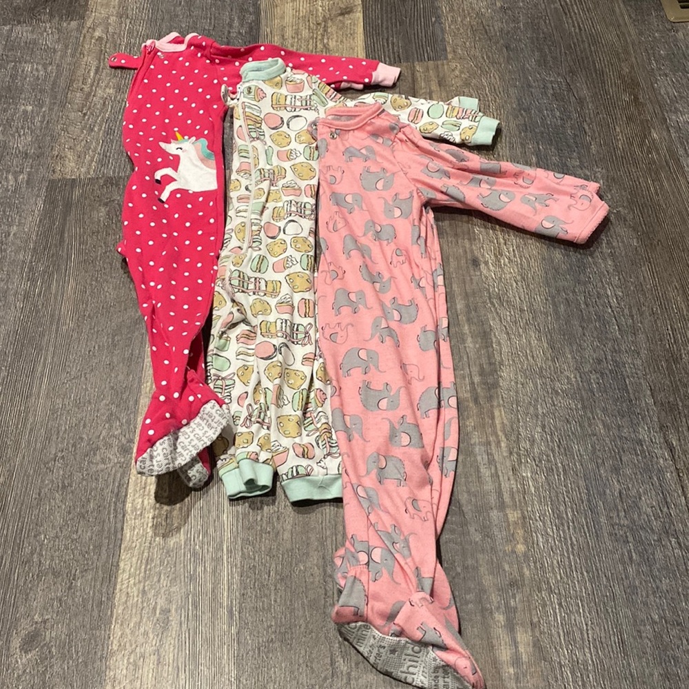 Set of 3 Baby Girl Sleepers - 18M